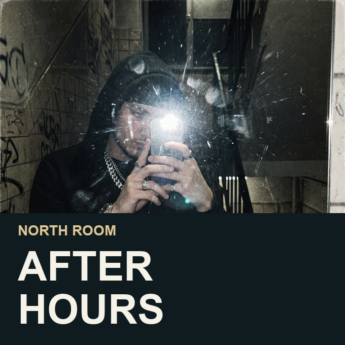 Fictional NorthRoom After Hours cover illustrating a clear portrait, title and simple background